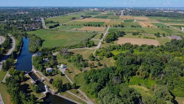 Aerial View of the future site of the Candensis Botanical Garden