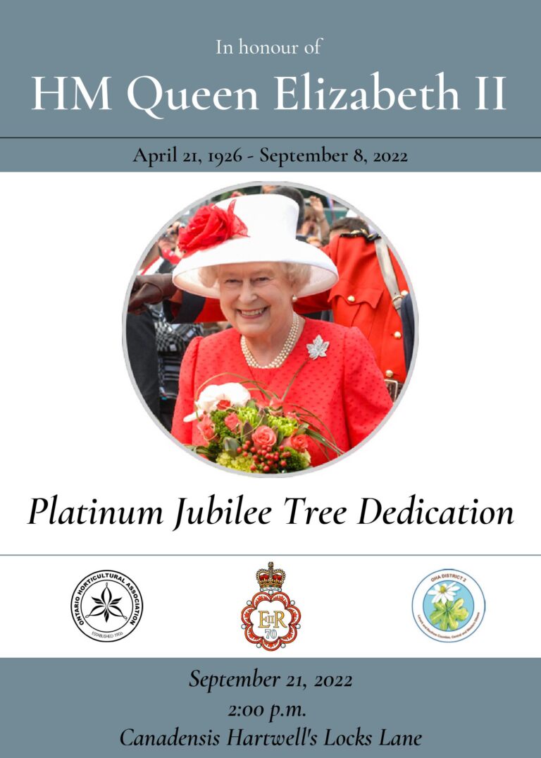 OHA & OHA District 2 Tree Planting @ Canadensis to commemorate the Platinum Jubilee of our late Queen Elizabeth II